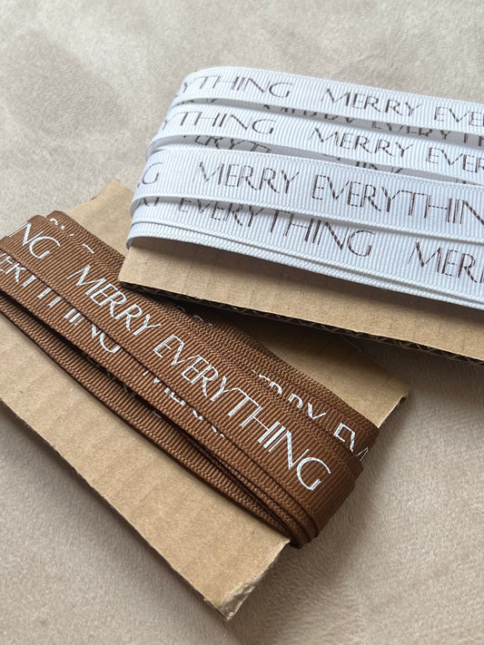 MERRY EVERYTHING SIGNATURE RIBBON
